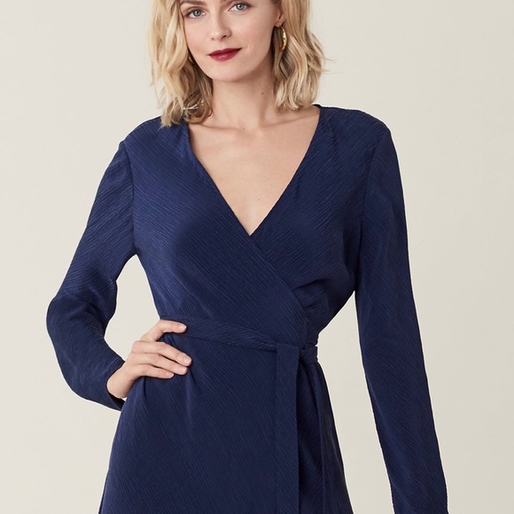 Diane Von Furstenberg Dresses & Skirts - DVF mid length, long sleeve dress in Midnight